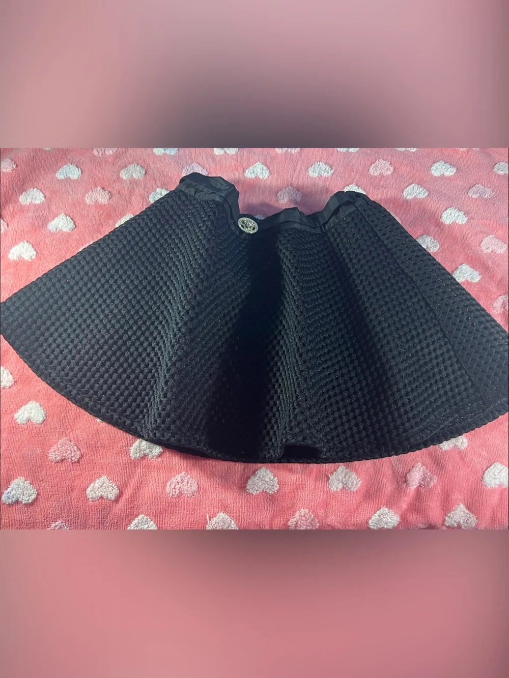 Versace Black Textured Circle Skirt